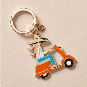 Rifle Paper Co. Scooter Enamel Keychain